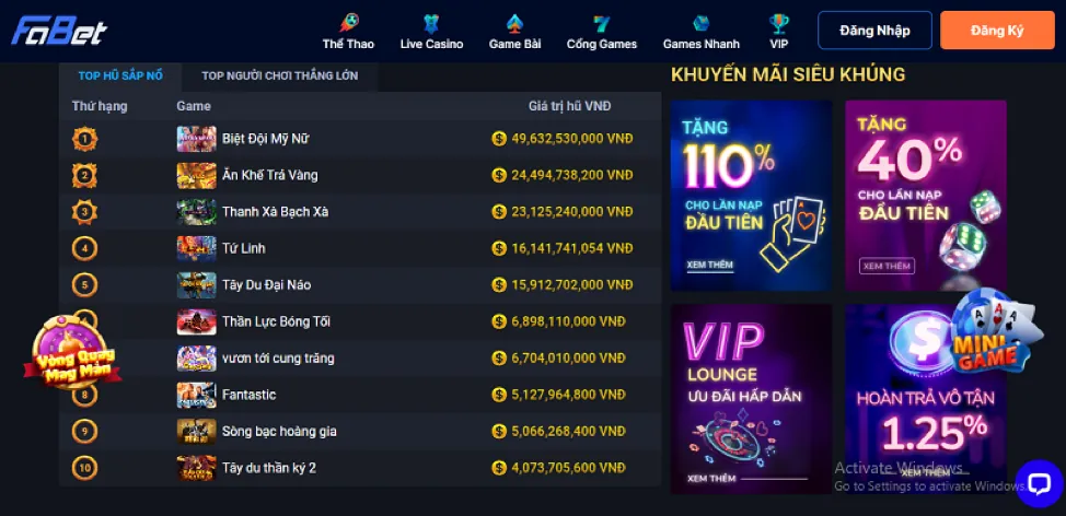 Cá cược eSports tại vabet