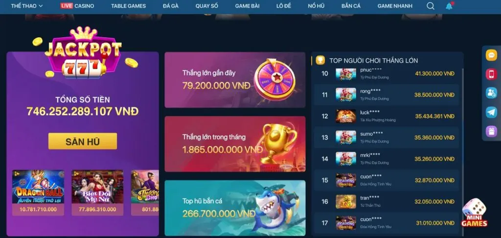 Bàn chơi Dragon Tiger trực tuyến tại VABET